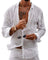 Linen Oversized Button-Down Shirt for Men