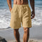 Linen Quick-Dry Swim Shorts for Men - Khaki