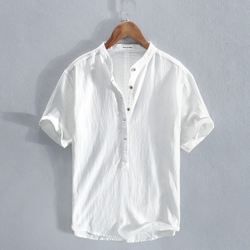 Linen Short Sleeve Shirt for Men