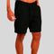 Linen Shorts with Drawstring for Men - Black