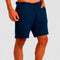 Linen Shorts with Drawstring for Men - Navy Blue