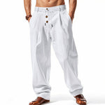 Linen Straight Leg Trousers for Men - View 10