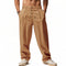 Linen Straight Leg Trousers for Men - Erdbraun