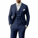 Linen Three-Piece Suit Set for Men