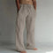 Linen Wide Leg Trousers for Men - Gray