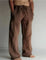 Linen Wide Leg Trousers for Men - Brown