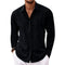 Long Sleeve Button-Down Shirt for Men - Black