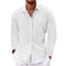 Long Sleeve Button-Down Shirt for Men - White