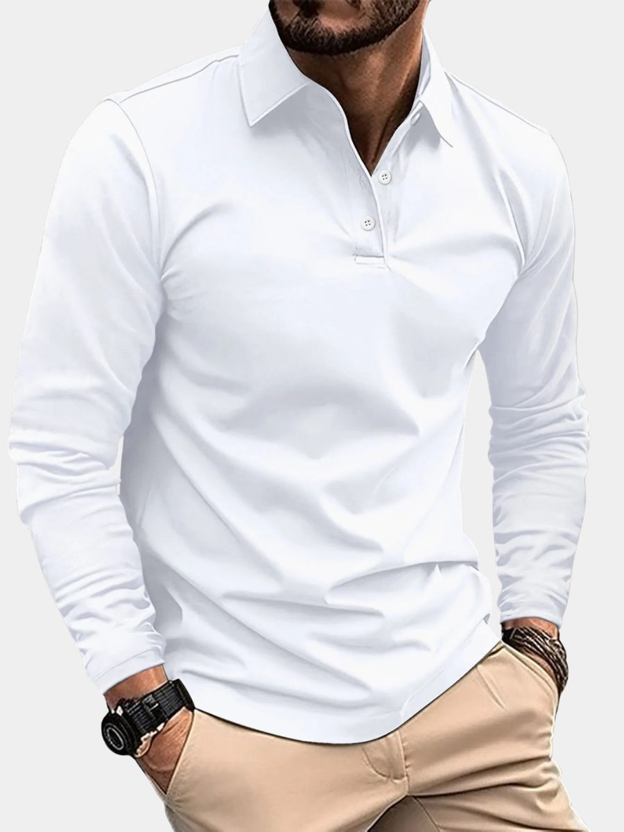 Long Sleeve Polo Shirt for Men