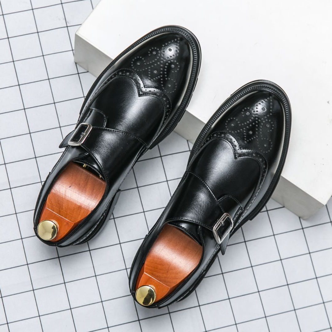 Monk Strap Wingtip Brogue Dress Shoes for Men