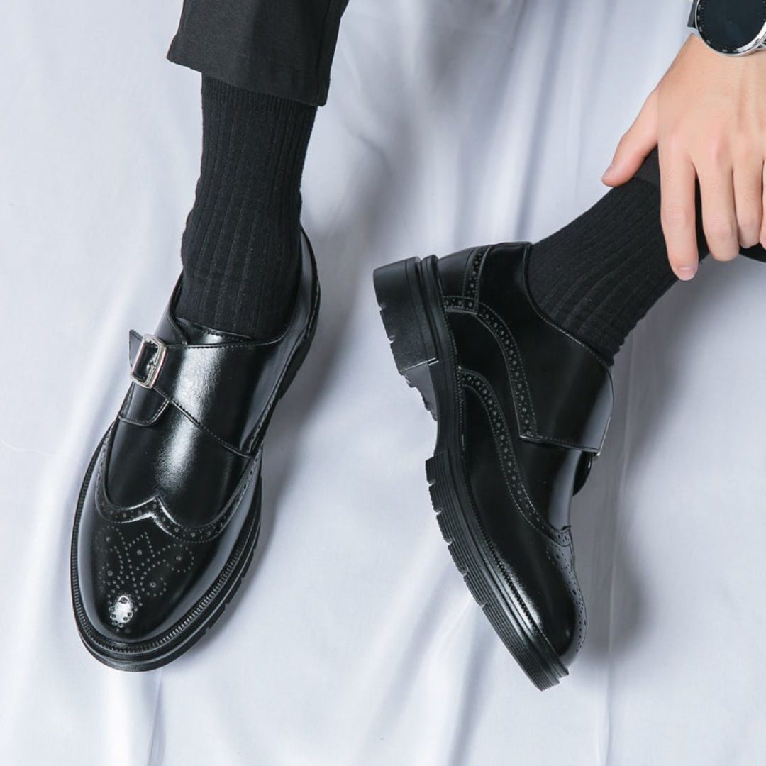 Monk Strap Wingtip Brogue Dress Shoes for Men - View 3