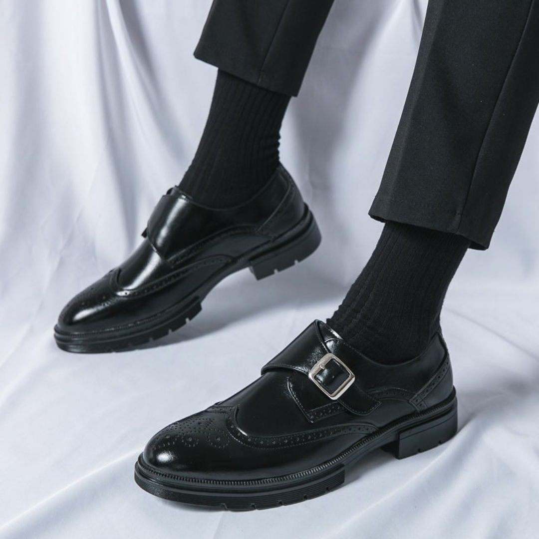 Monk Strap Wingtip Brogue Dress Shoes for Men - View 4
