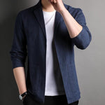 Notch Lapel Linen Blazer for Men - View 7