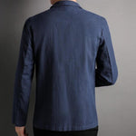 Notch Lapel Linen Blazer for Men - View 8