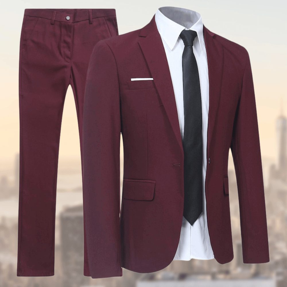 Notched Lapel Two-Piece Suit for Men - View 10