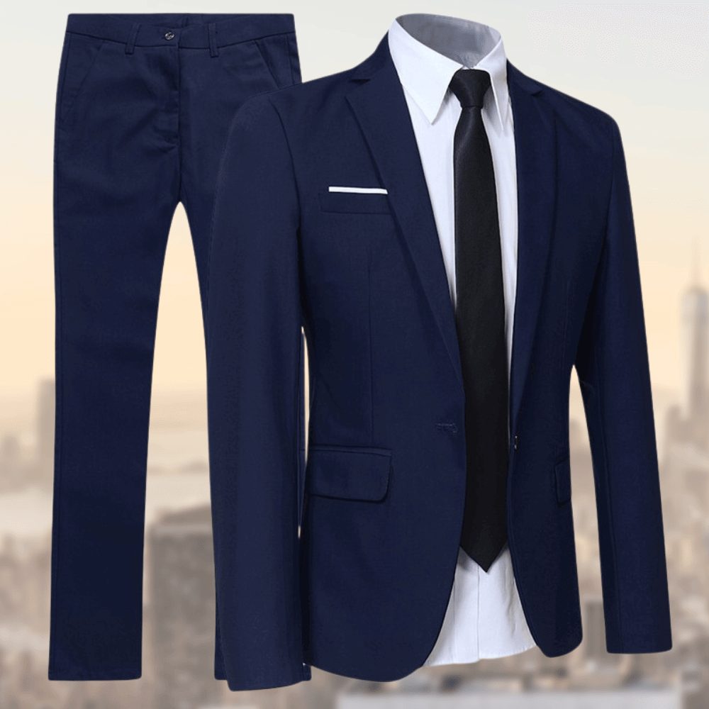Notched Lapel Two-Piece Suit for Men - View 7