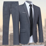Notched Lapel Two-Piece Suit for Men - View 8