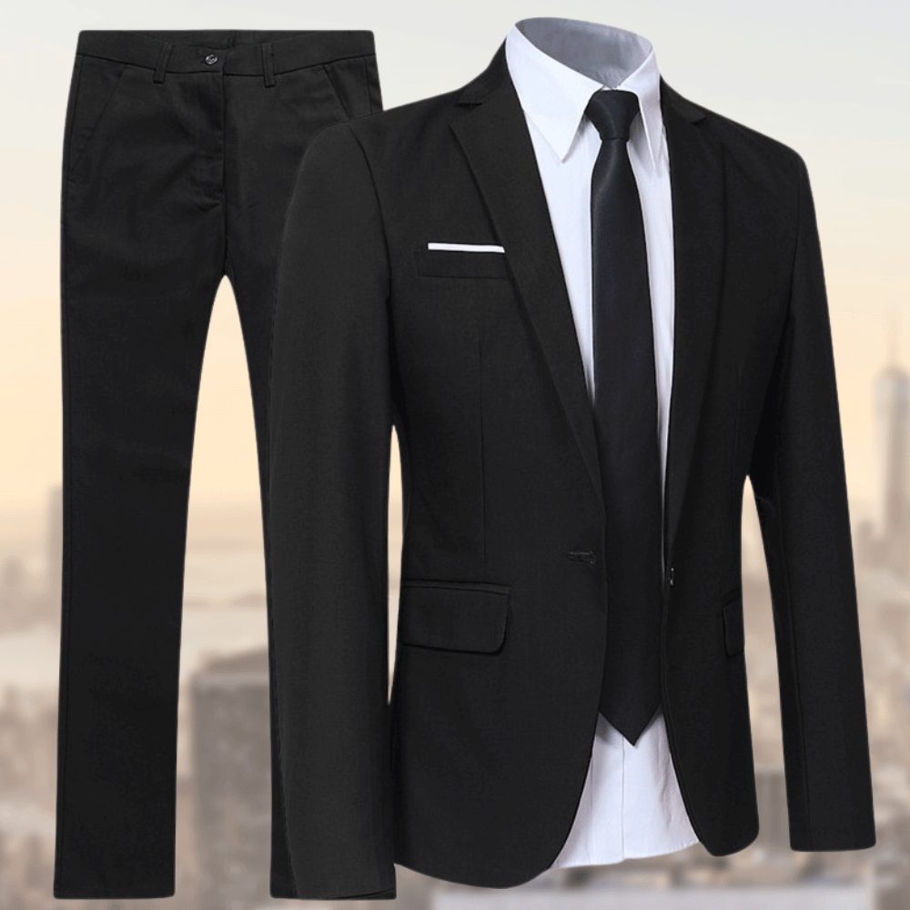 Notched Lapel Two-Piece Suit for Men - View 9