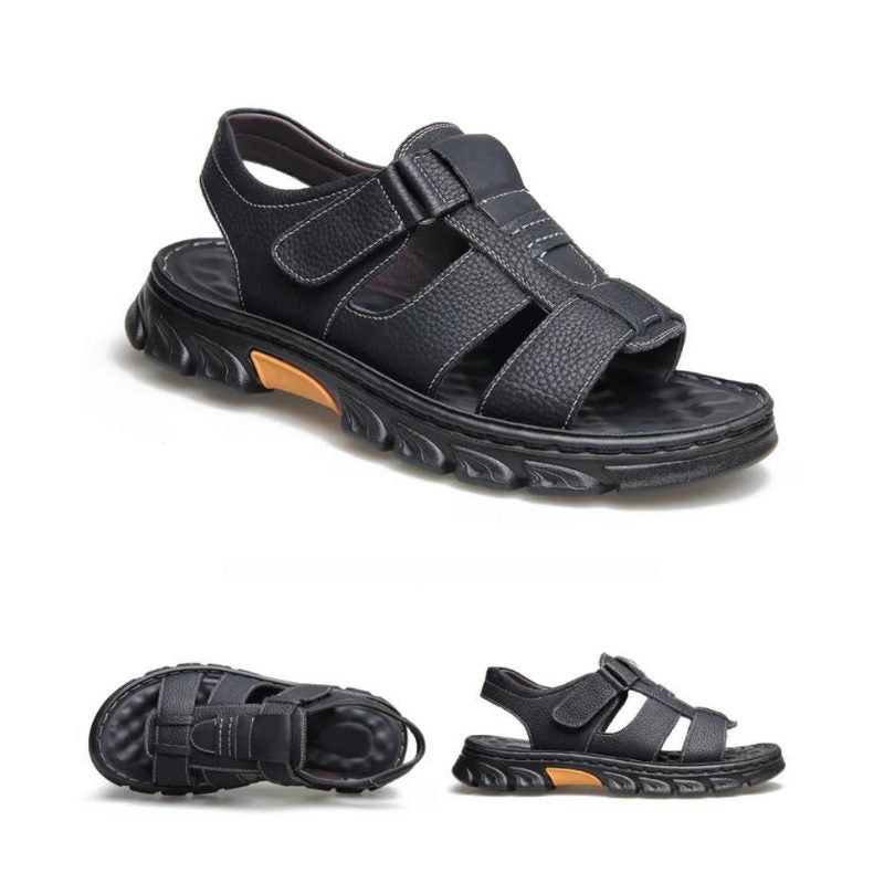 Open Toe Leather Sandals for Men - View 5