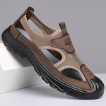 Open Toe Slip-On Sandals for Men - Brown
