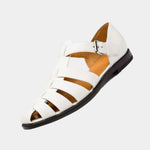 Open Toe Strappy Leather Sandals for Men