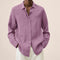 Oversized Linen Button-Down Shirt for Men - Pink