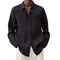 Oversized Linen Button-Down Shirt for Men - Black