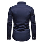 Button-Down Long Sleeve Shirt with Paisley Accents for Men - View 6