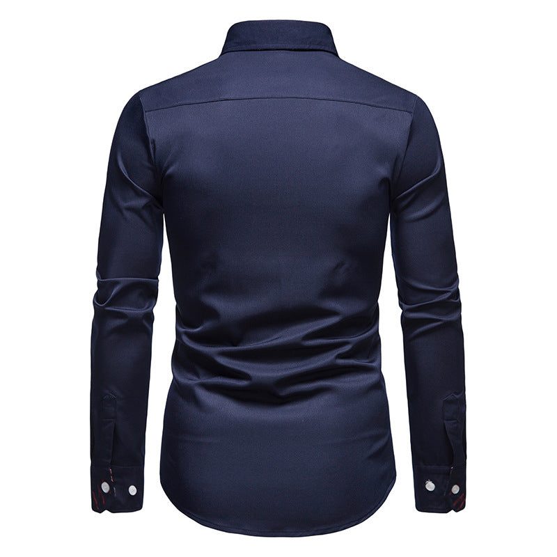 Button-Down Long Sleeve Shirt with Paisley Accents for Men - View 6