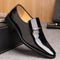 Patent Leather Loafers for Men - Black Brogue
