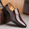Patent Leather Loafers for Men - Brown Brogue