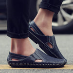 Perforated Leather Slip-On Loafers for Men - View 10