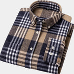 Plaid Button-Down Shirt for Men