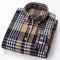 Plaid Button-Down Shirt for Men - Beige/Black