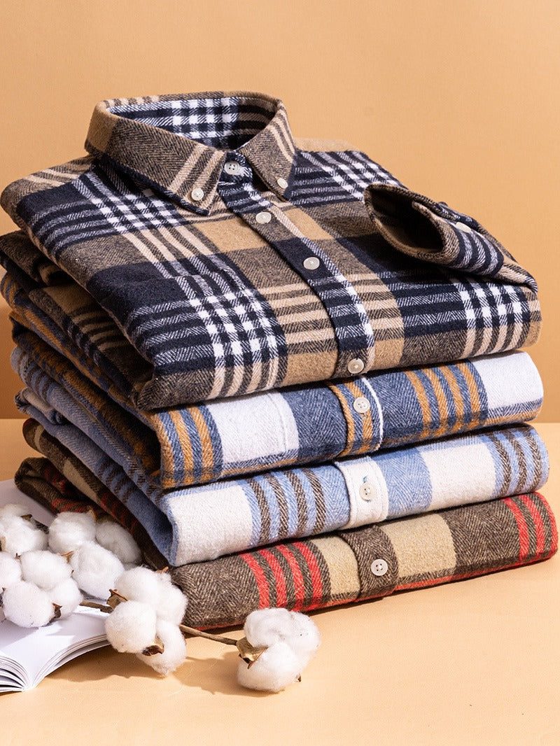 Plaid Button-Down Shirt for Men - View 7