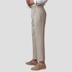 Pleated Slim Fit Trousers for Men - View 4
