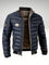 Puffer Bomber Jacket for Men - Navy Blue
