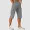 Quick-Dry Cargo Shorts with Multiple Pockets for Men - Light Gray
