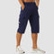 Quick-Dry Cargo Shorts with Multiple Pockets for Men - Dark Blue