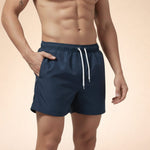 Quick-Dry Swim Shorts for Men - Dark Blue
