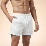 Quick-Dry Swim Shorts for Men - White