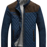 Quilted Colorblock Jacket for Men - Brown