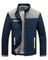 Quilted Colorblock Jacket for Men - Gray