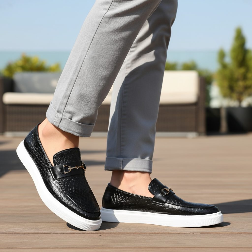 Quilted Slip-On Loafers for Men - View 13
