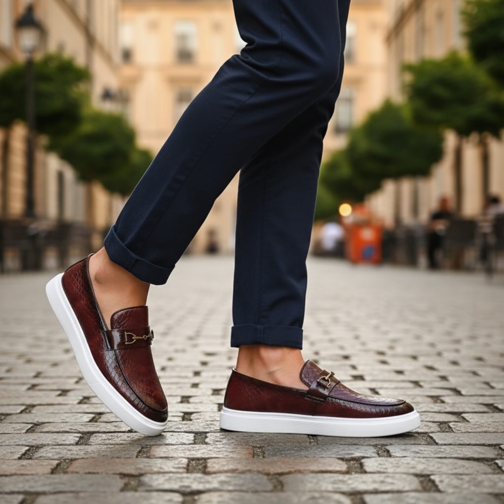 Quilted Slip-On Loafers for Men - View 14