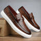 Quilted Slip-On Loafers for Men - Brown