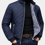 Quilted Stand Collar Jacket for Men