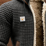 Quilted Zip-Up Jacket with Sherpa Lining for Men - View 7