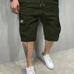 Relaxed Cargo Shorts for Men - Army Green