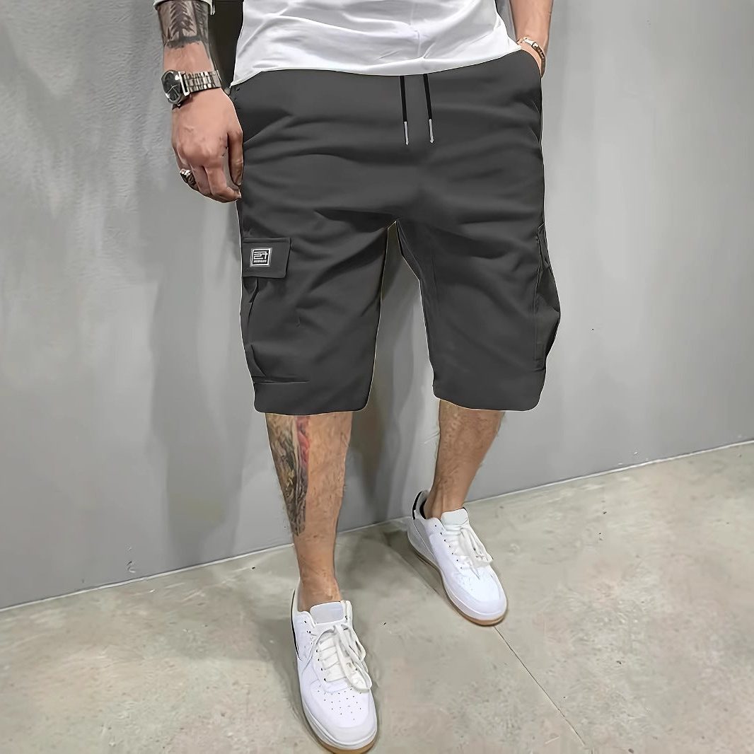 Relaxed Cargo Shorts for Men - Grey